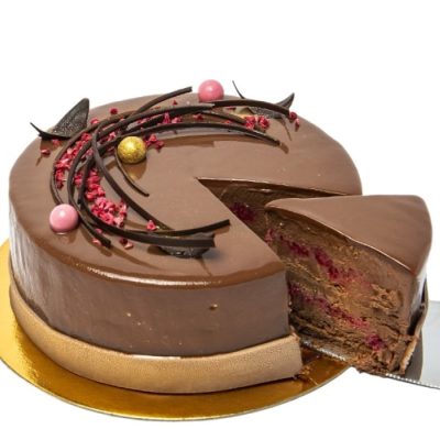 Mousse de ciocolată neagră cu zmeură